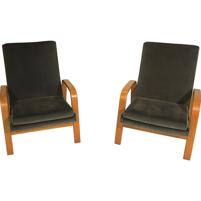 Set of 2 vintage armchairs by ARP, Steiner publisher, 1950s