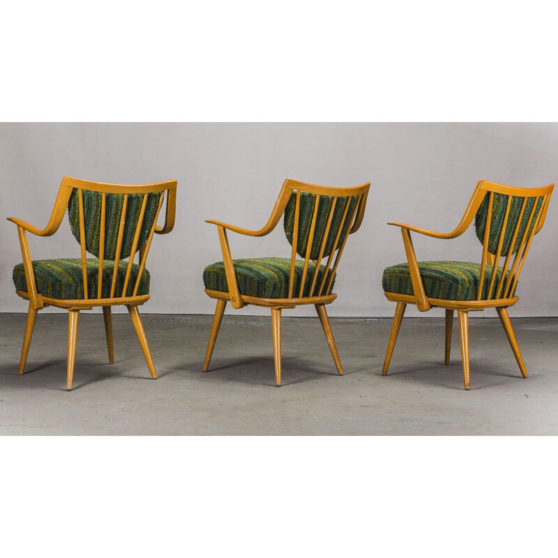 Ensemble de 6 fauteuils vintage en hêtre allemand de Casala, 1950