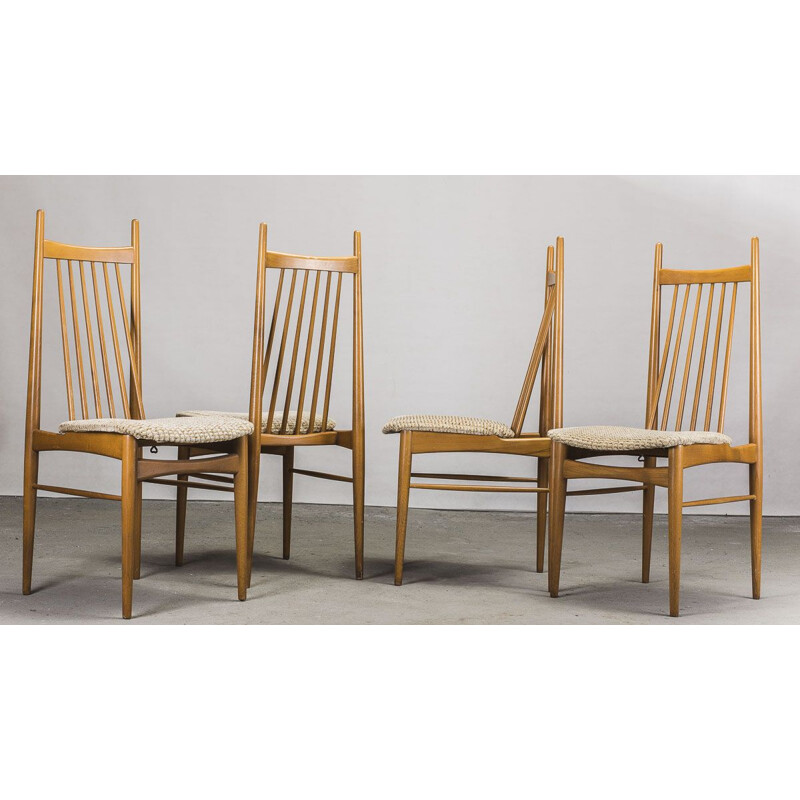 Set of 4 vintage dining chairs, 1970s