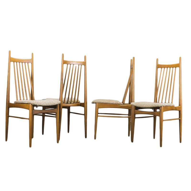 Set of 4 vintage dining chairs, 1970s