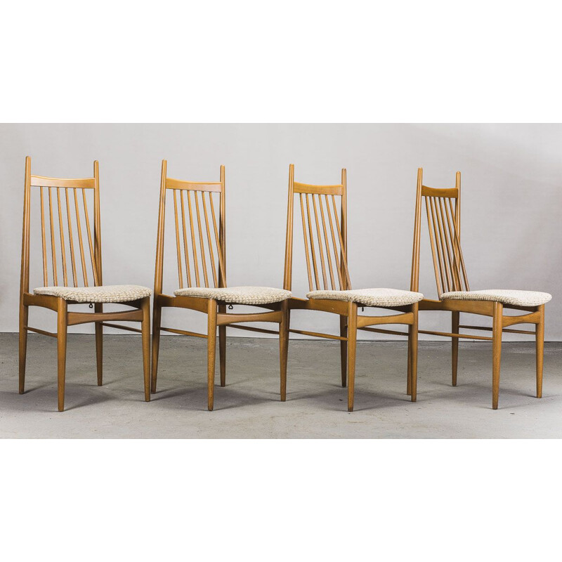 Ensemble de 4 chaisesà repas vintage, 1970