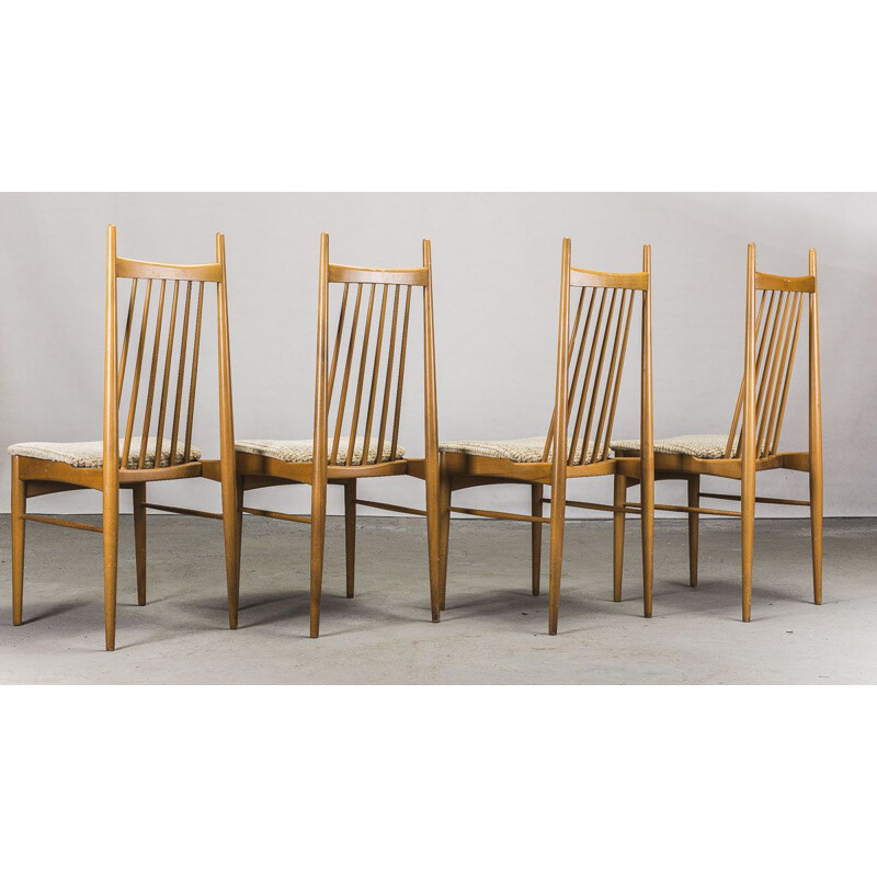 Set of 4 vintage dining chairs, 1970s