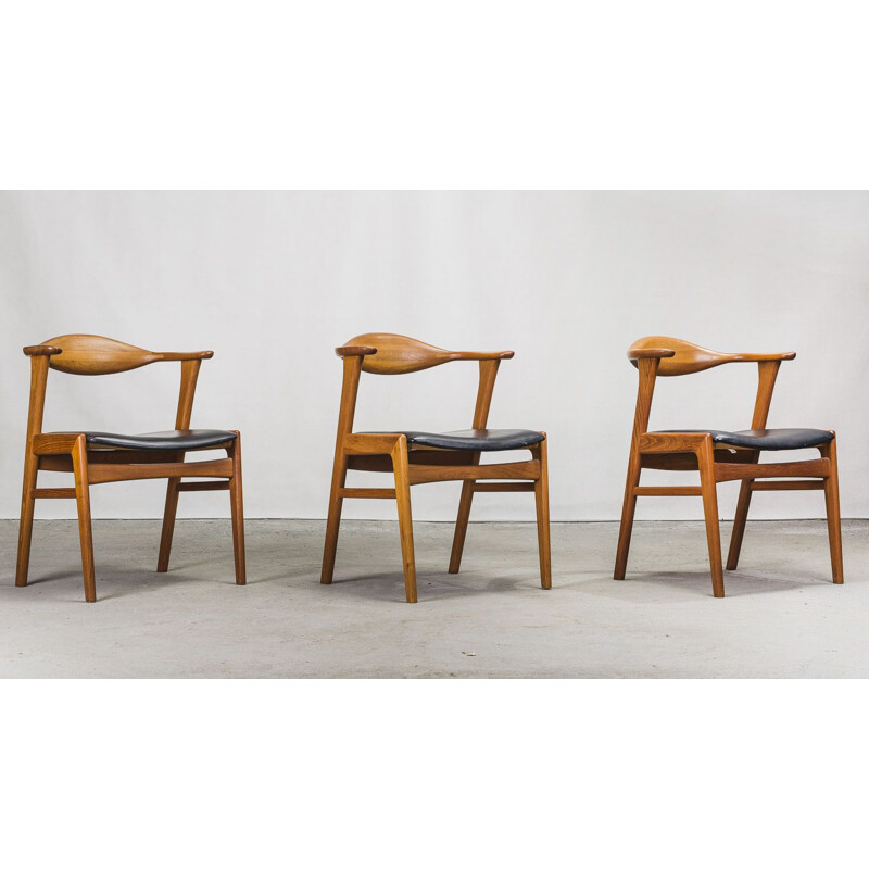 Ensemble de 6 fauteuils vintage en teck par Erik Kirkegaard pour Høng Stole Factory, 1960