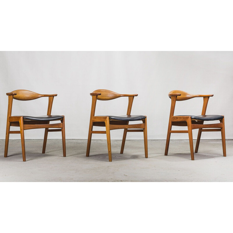 Set of 6 teak vintage armchairs by Erik Kirkegaard for Høng Stole Factory, 1960s