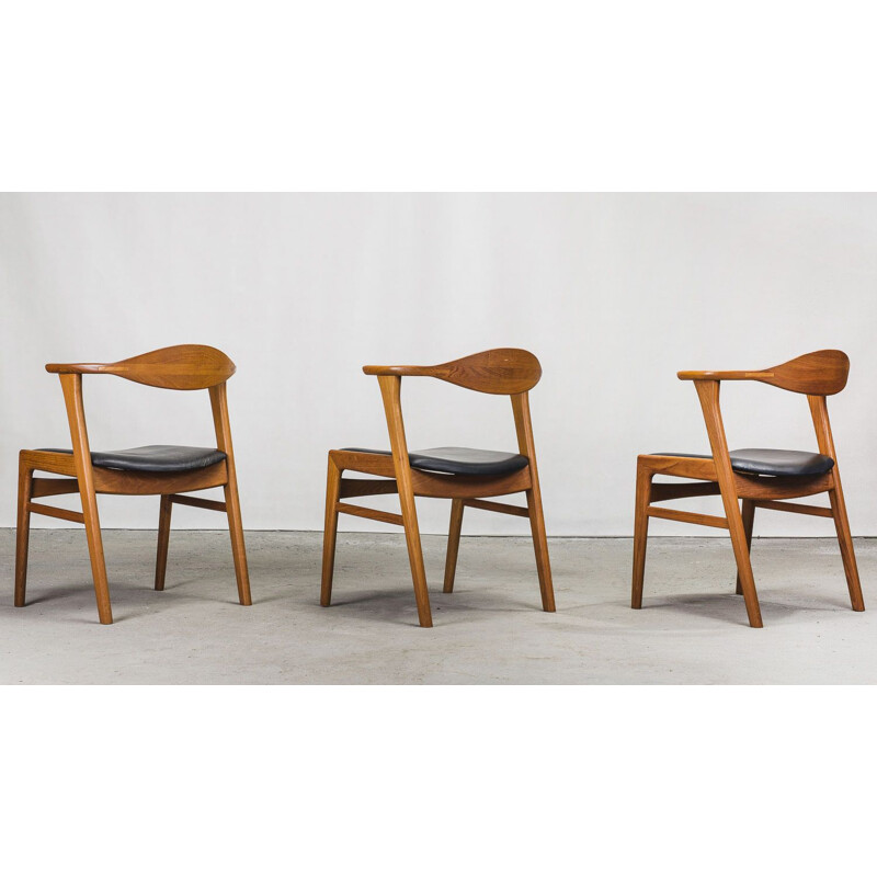 Set of 6 teak vintage armchairs by Erik Kirkegaard for Høng Stole Factory, 1960s