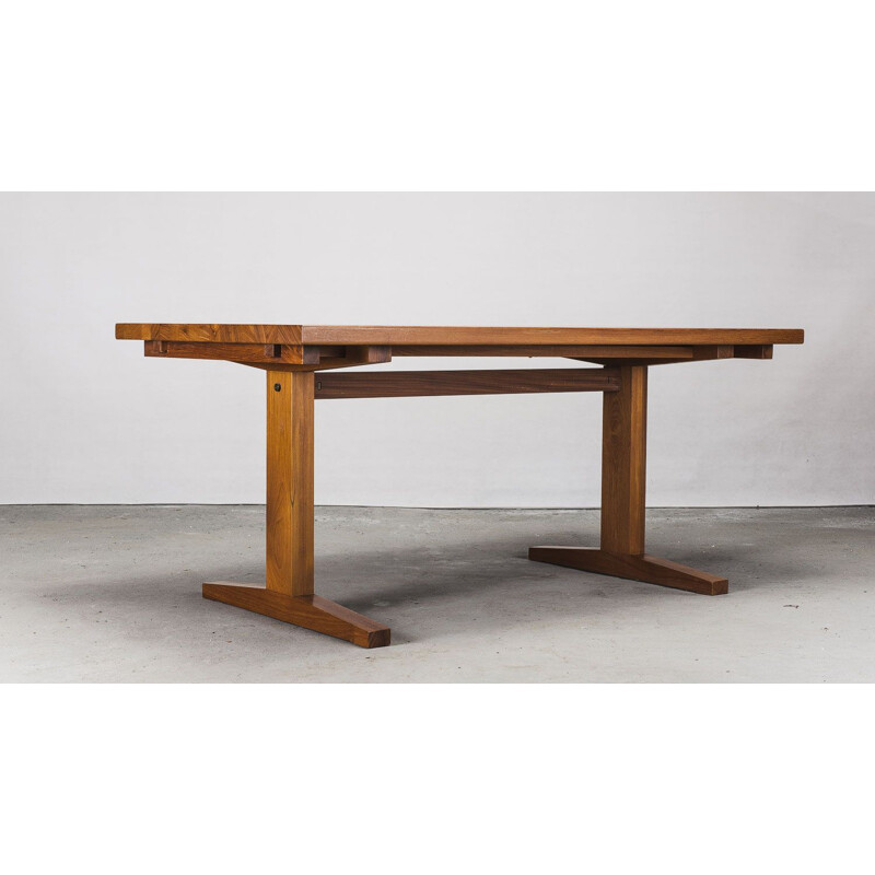 Danish extendable teak vintage dining table, 1960s