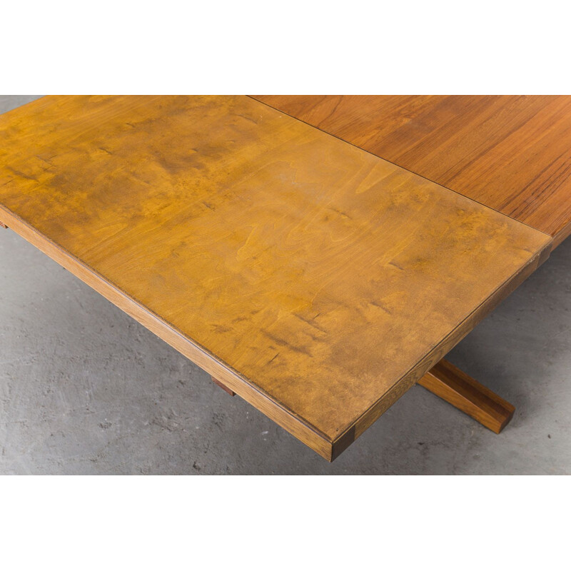 Danish extendable teak vintage dining table, 1960s