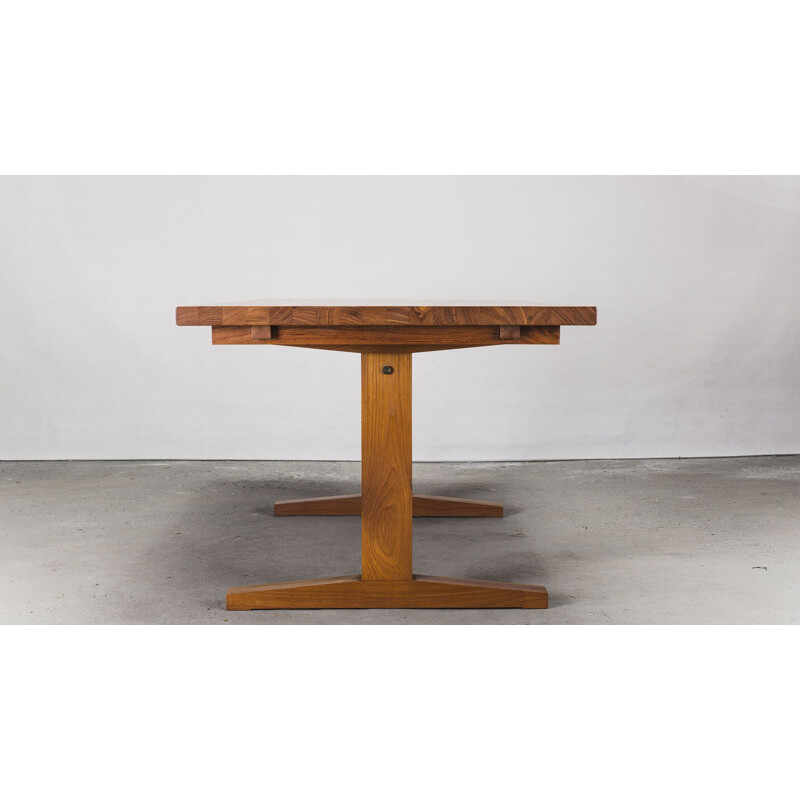 Danish extendable teak vintage dining table, 1960s