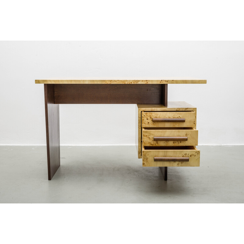 Vintage desk in veneered birch - 1950s 