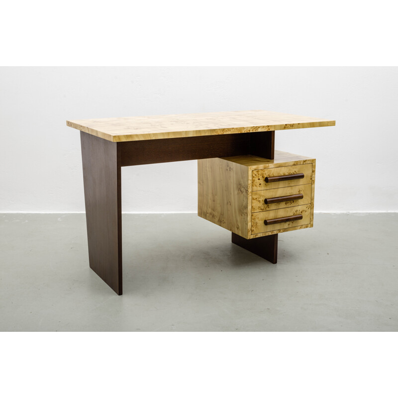 Vintage desk in veneered birch - 1950s 