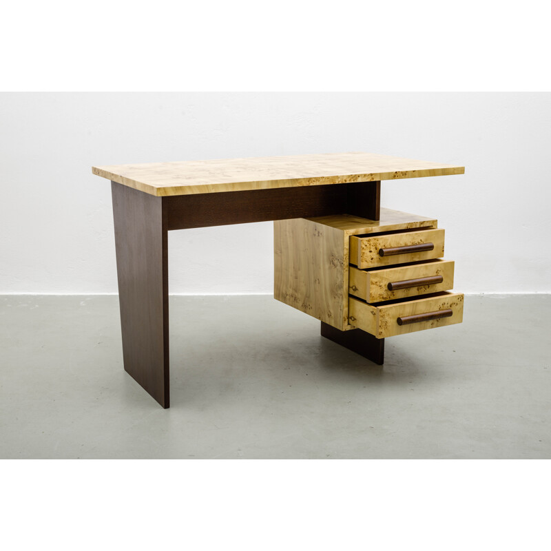 Vintage desk in veneered birch - 1950s 