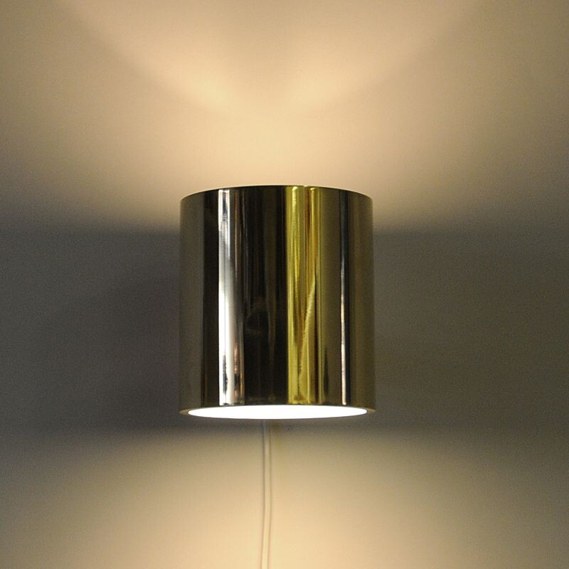 Vintage pair of relieffglass & brass wall lamps by Falkenberg, Sweden 1960s