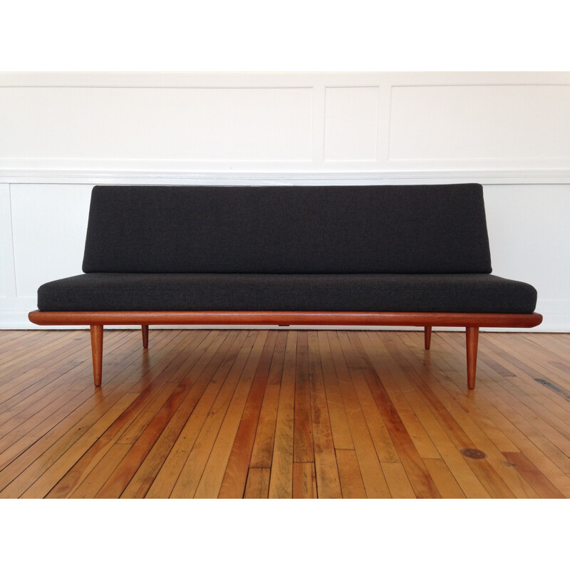 Sofa bed "Minerva" in teak, wool and metal, Peter Hvidt and Orla Molgaard-Nielsen - 1960s