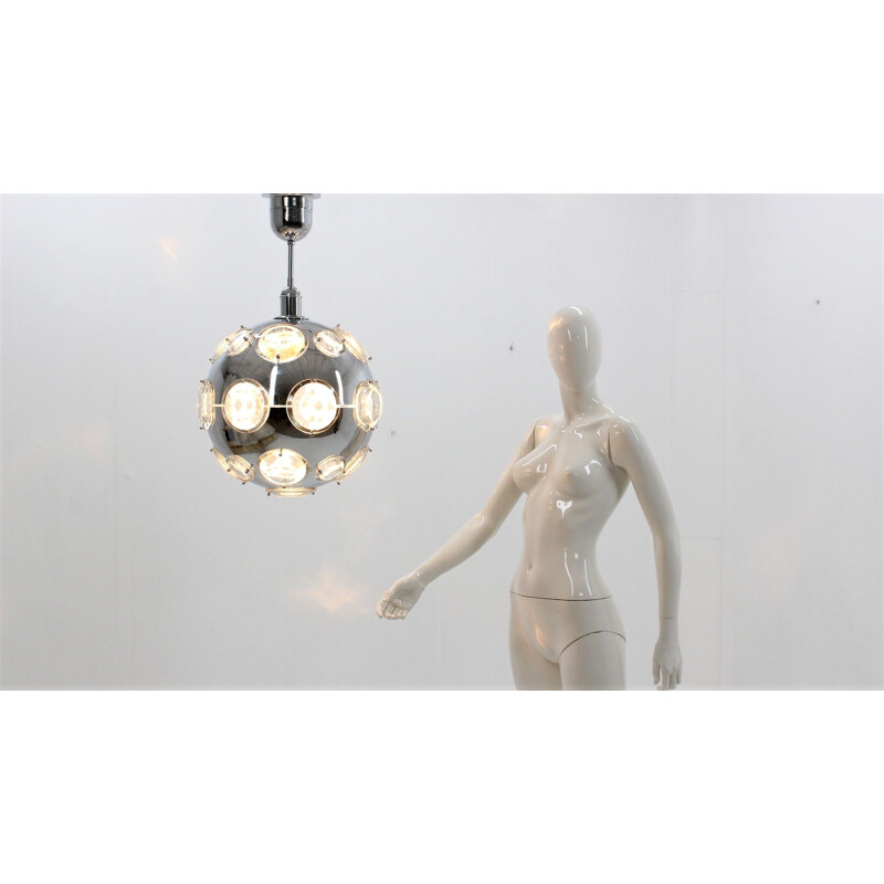 Vintage hanging lamp by Oscar Torlasco for Stilkronen, 1960s