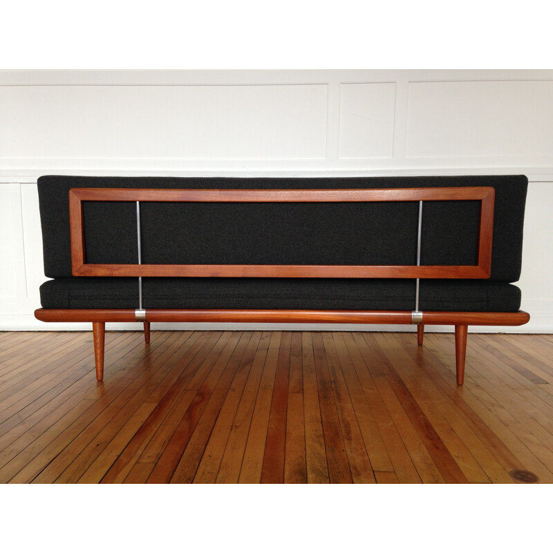 Sofa bed "Minerva" in teak, wool and metal, Peter Hvidt and Orla Molgaard-Nielsen - 1960s