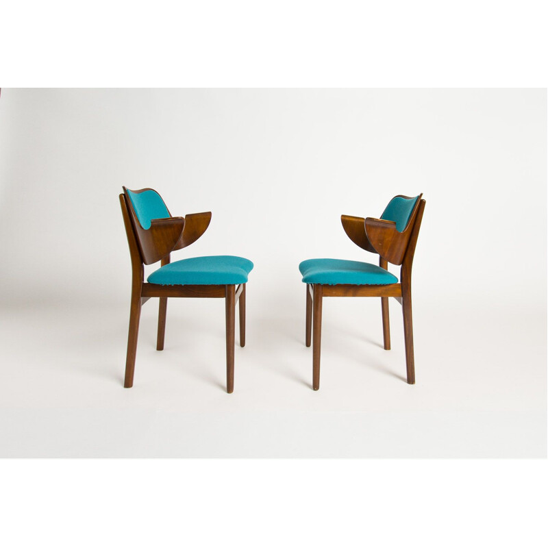 Ensemble de 2 fauteuils vintage de Hans Olsen pour Bramin Mobler, Danemark, 1950