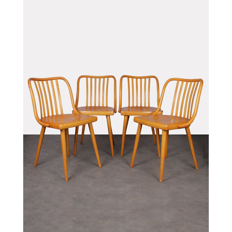 Suite of 4 vintage chairs by Antonin Suman, 1960s