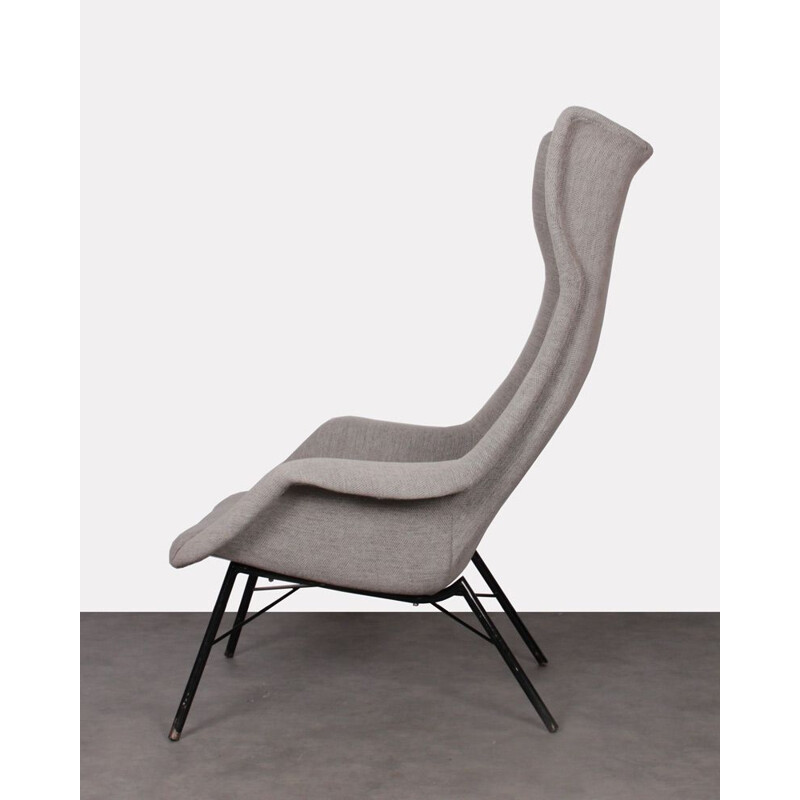 Grijze vintage fauteuil van Miroslav Navratil voor Ton, 1960