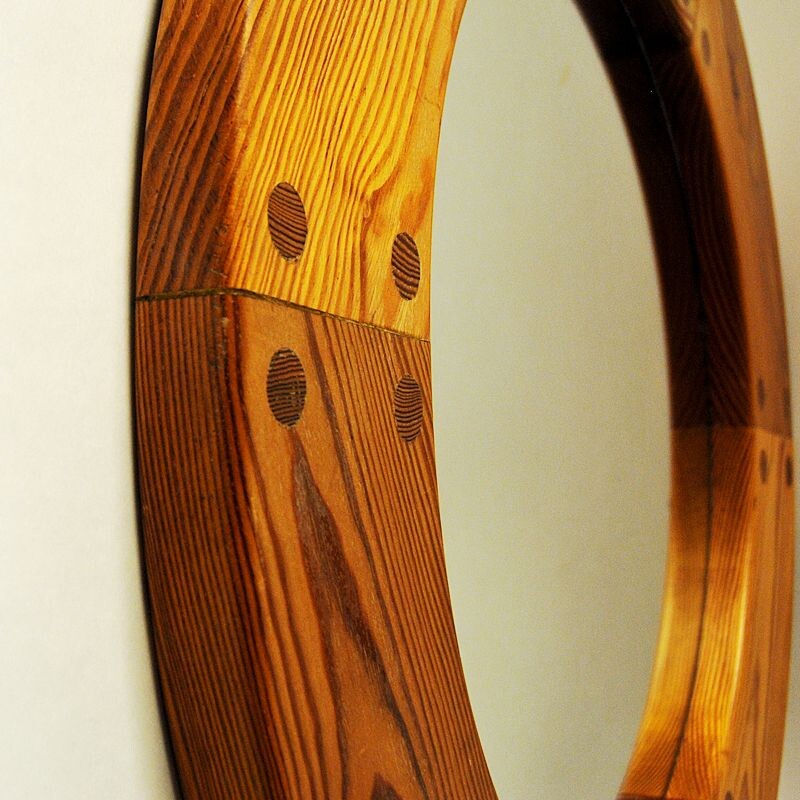 Vintage wall mirror by Uno & Östen Kristiansson, Sweden, 1950s