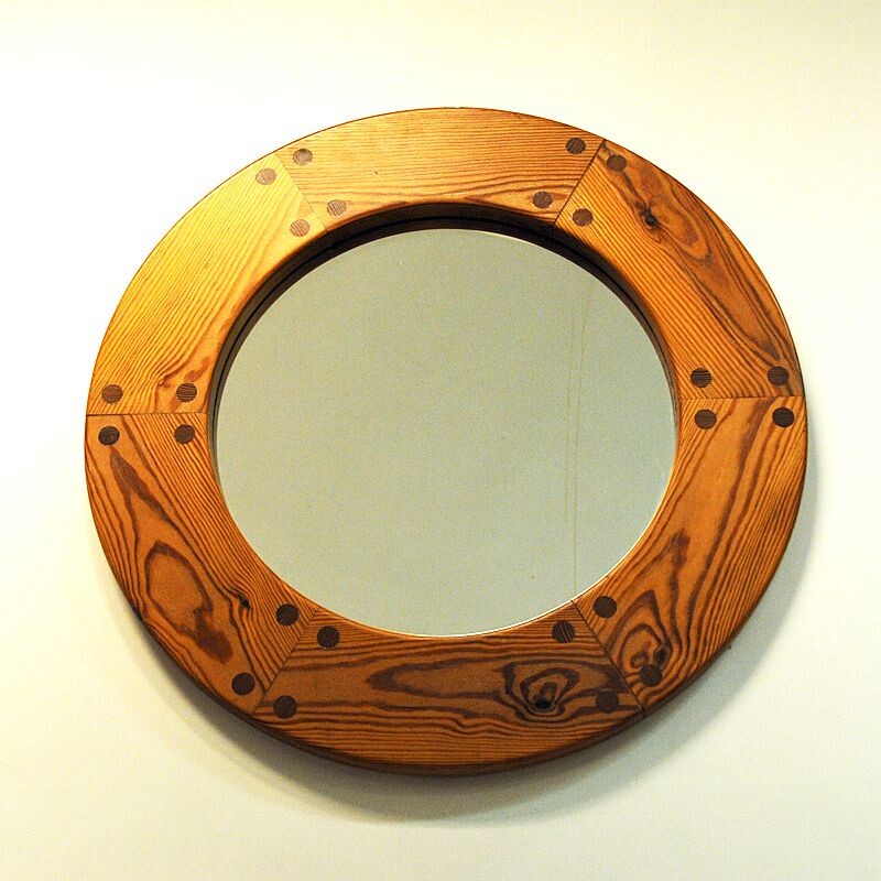 Vintage wall mirror by Uno & Östen Kristiansson, Sweden, 1950s