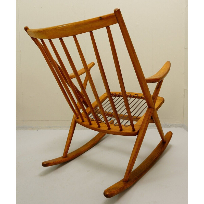 Vintage Rocking Chair By Frank Reenskaug For Bramin, Denmark 1960