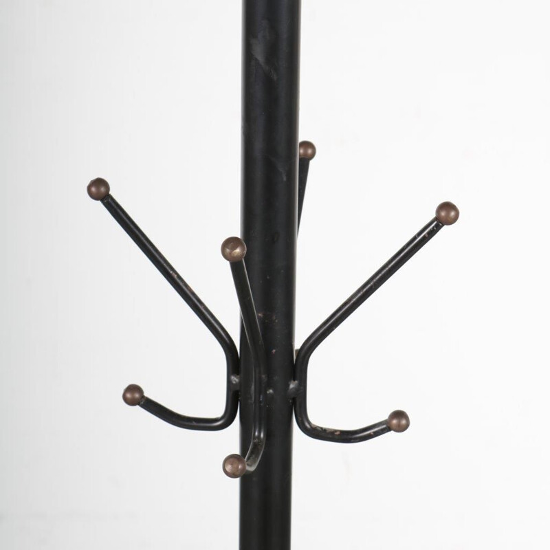 Vintage coat rack in metal and brass, France