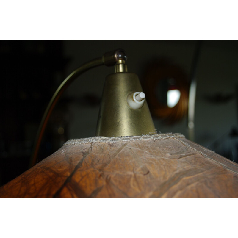 Vintage German brass reading lamp, 1950