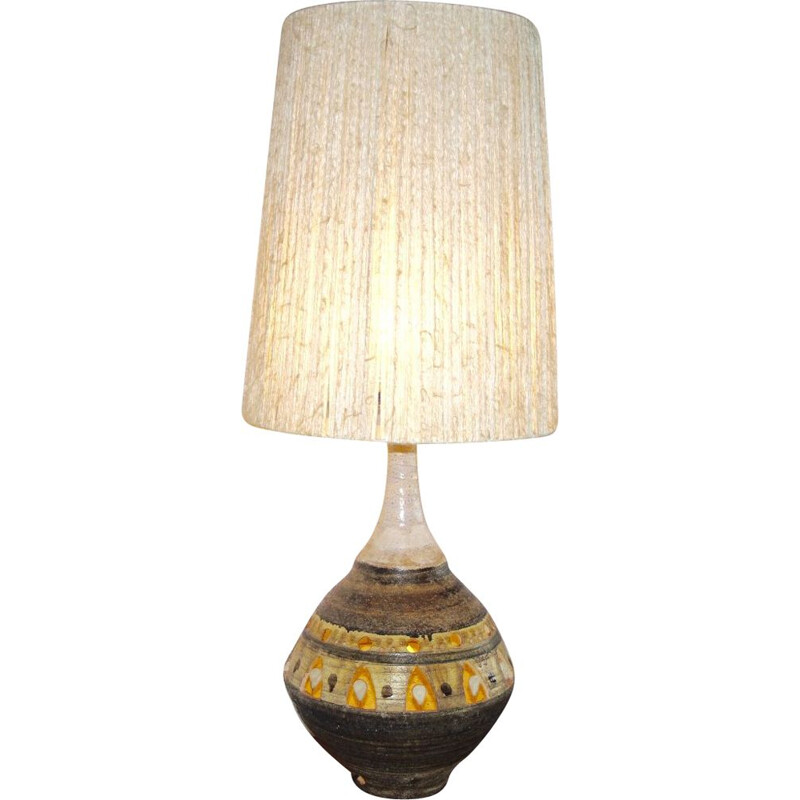 Vintage ceramic table lamp by Georges Pelletier, 1950