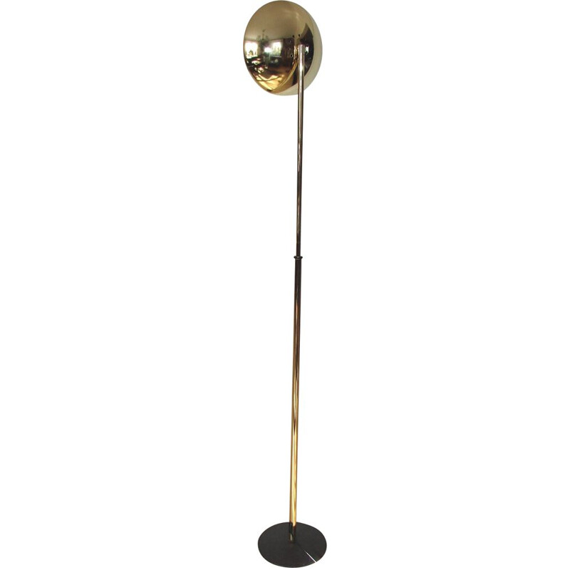 Vintage brass and metal floor lamp, Italy, 1970s