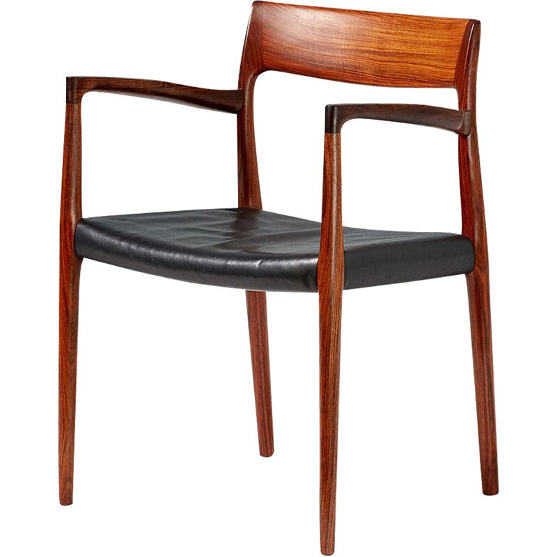 Vintage rosewood model 57 chair by Niels Moller, 1959