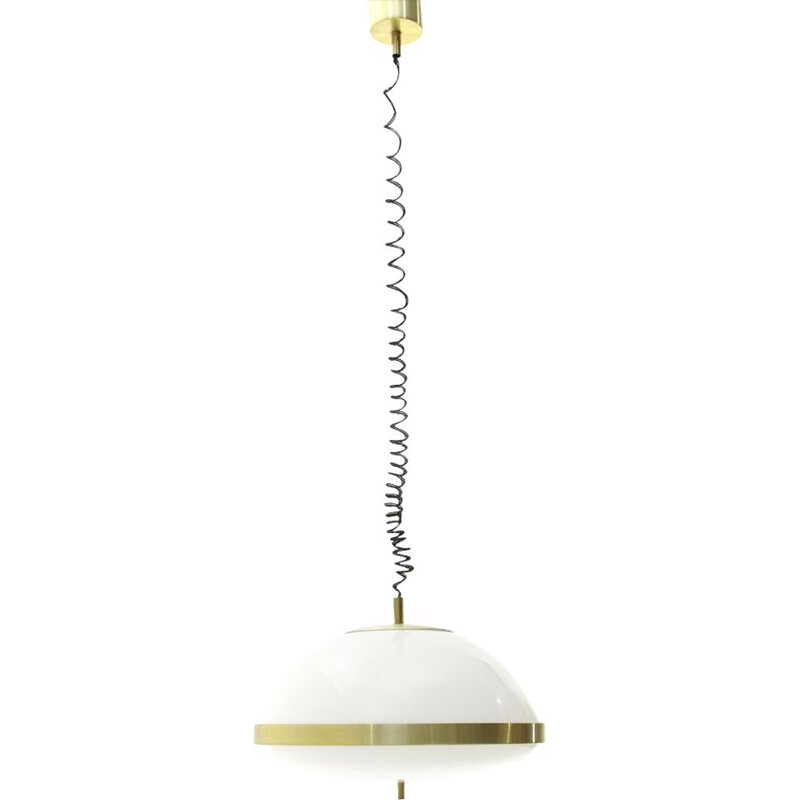 Vintage Italiaanse koperen hanglamp, 1970