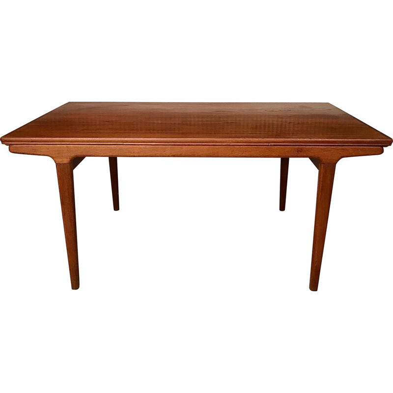 Teak danish vintage dining table by Johannes Andersen for Uldum Møbelfabrik, 1960s