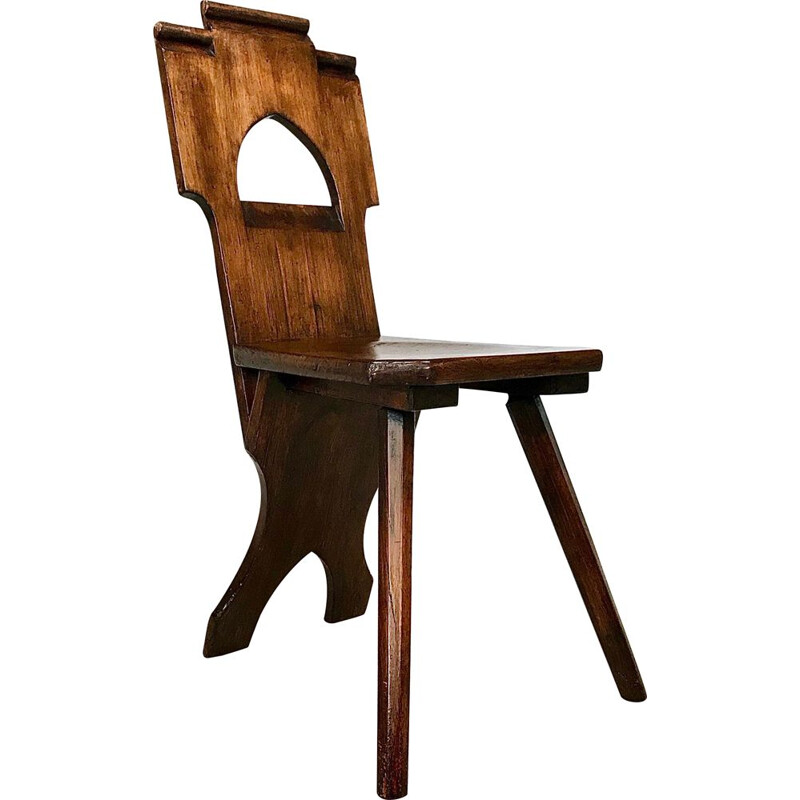 Wooden german alpine vintage chair, 1930s