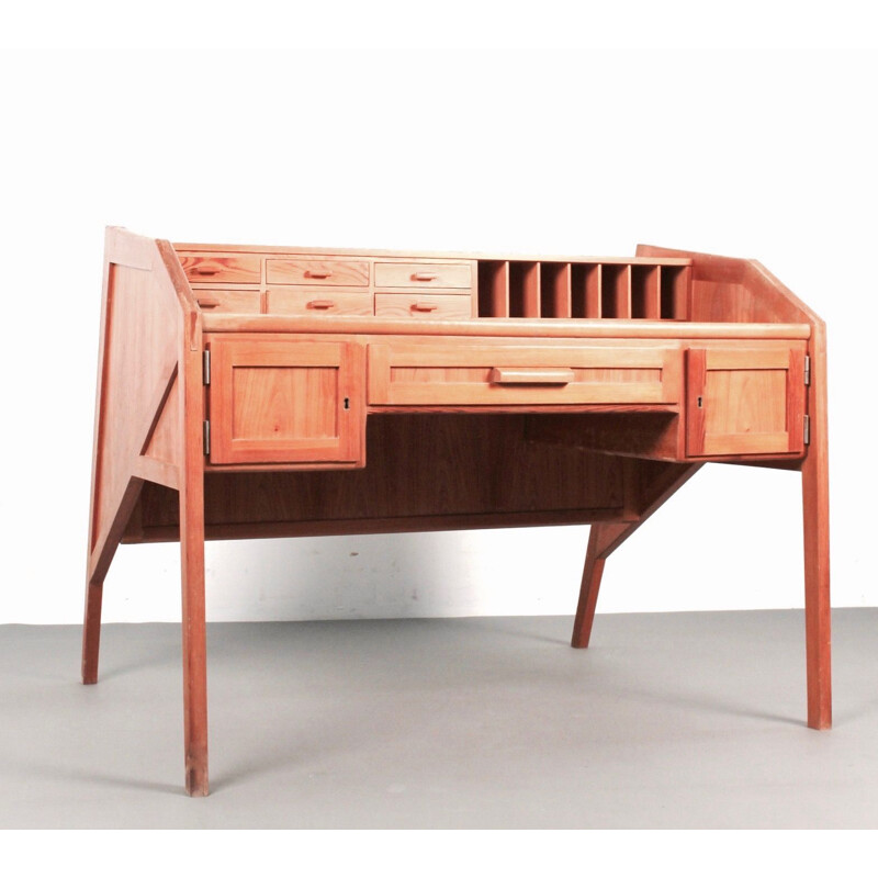 Scandinavian vintage solid wood desk 1960