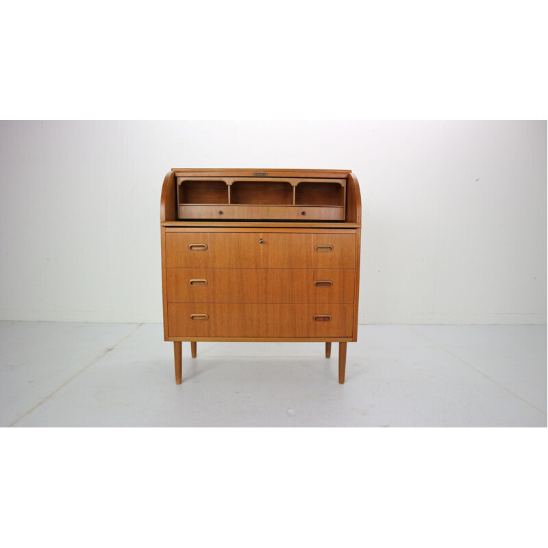 Vintage secretary by Egon Ostergaard Rolltop, 1970s