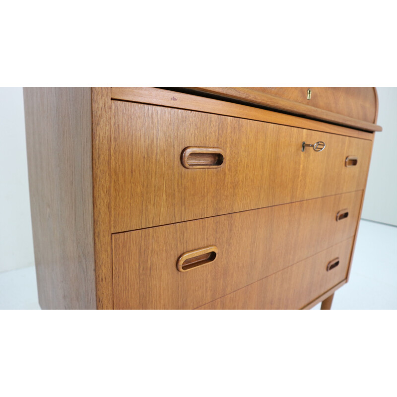 Vintage secretary by Egon Ostergaard Rolltop, 1970s