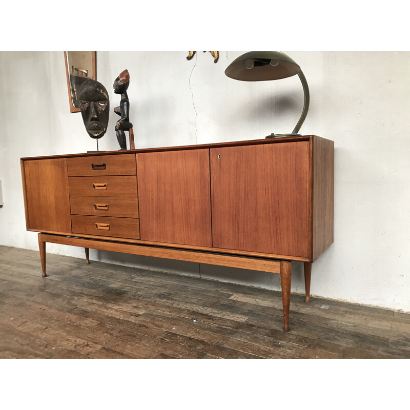 Scandinavian vintage teak sideboard, 1950s