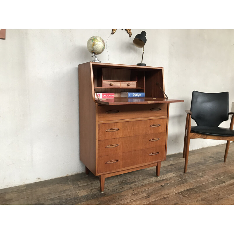 Scandinavian vintage teak secretary, 1950s