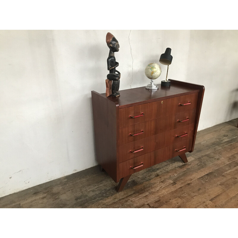 Scandinavian vintage chest of drawers in teak, 1950s