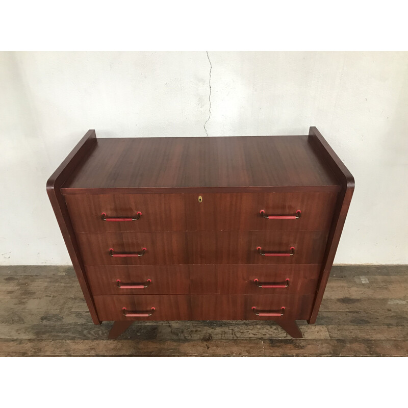 Scandinavian vintage chest of drawers in teak, 1950s