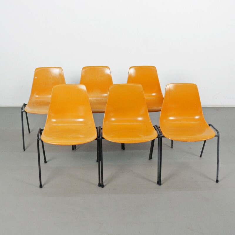 Ensemble de 6 chaises vintage par Georg Leowald, 1960