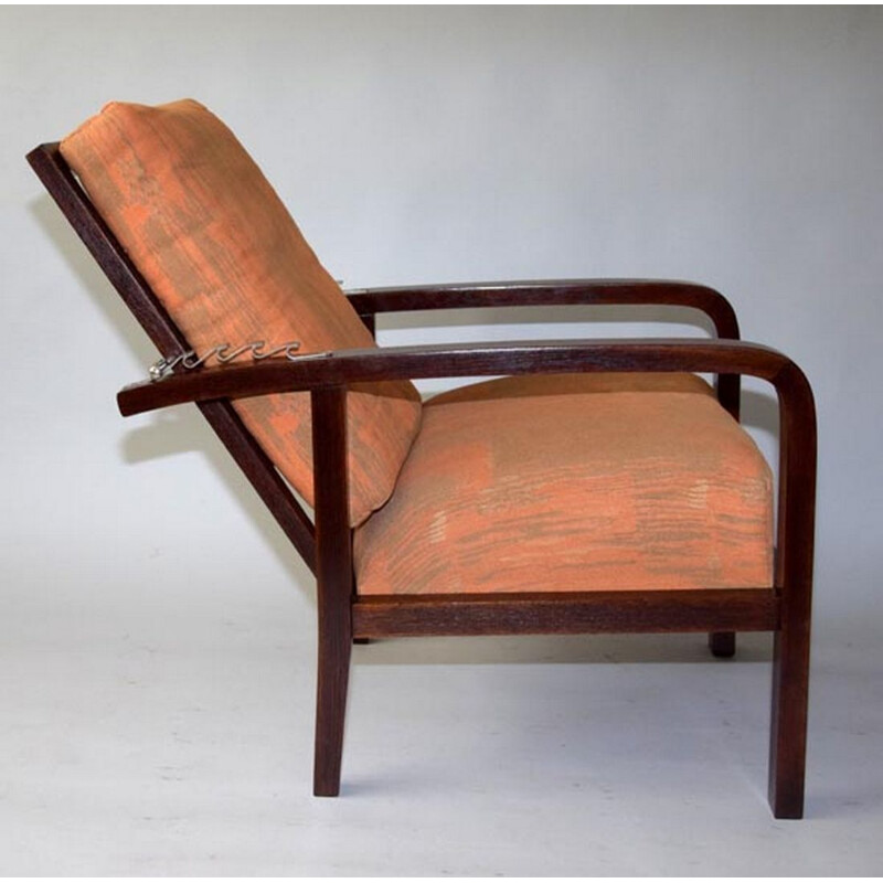 Pair of vintage Art Deco armchairs by Jan Vanek for UP Zavody, 1920s