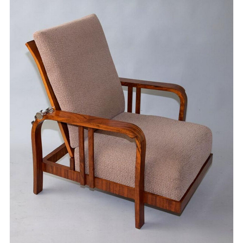 Vintage Art Deco armchair by Jindřich Halabala for UP Zavody, 1920s