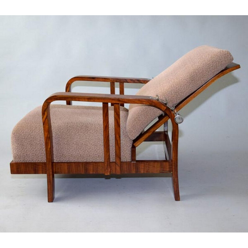 Vintage Art Deco armchair by Jindřich Halabala for UP Zavody, 1920s