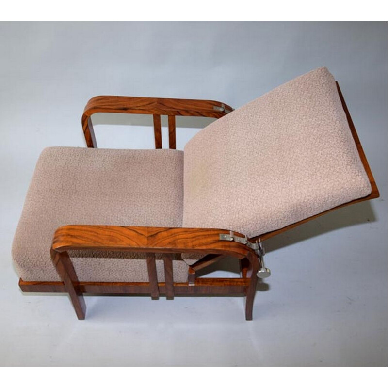 Vintage Art Deco armchair by Jindřich Halabala for UP Zavody, 1920s