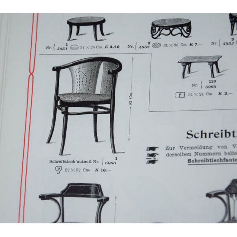 Fauteuil de bureau vintage par Thonet, Modèle Nr. 6000, 1900