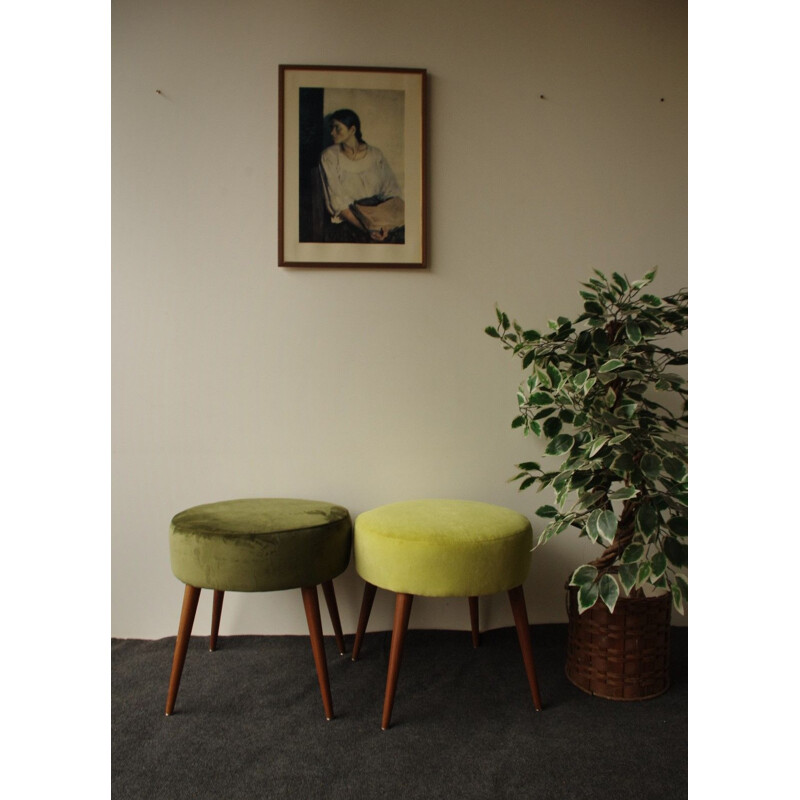 Green vintage stool, 1960s