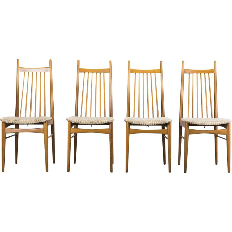 Set of 4 vintage dining chairs, 1970s