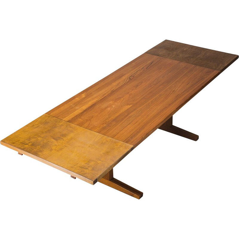 Danish extendable teak vintage dining table, 1960s