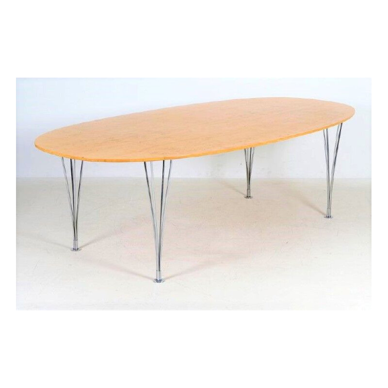 Superelipse vintage dining table by Piet Hein and Bruno Mathsson, 1970